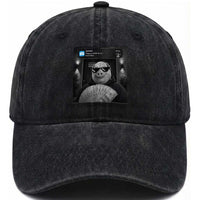John Pork Meme Washed Cotton Baseball Cap There Is Motion At Your Front Door Funny Brainrot