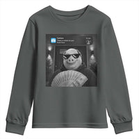John Pork Meme Youth Sweatshirt There Is Motion At Your Front Door Funny Brainrot