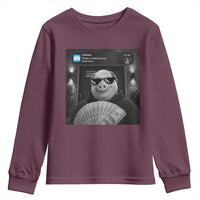 John Pork Meme Youth Sweatshirt There Is Motion At Your Front Door Funny Brainrot