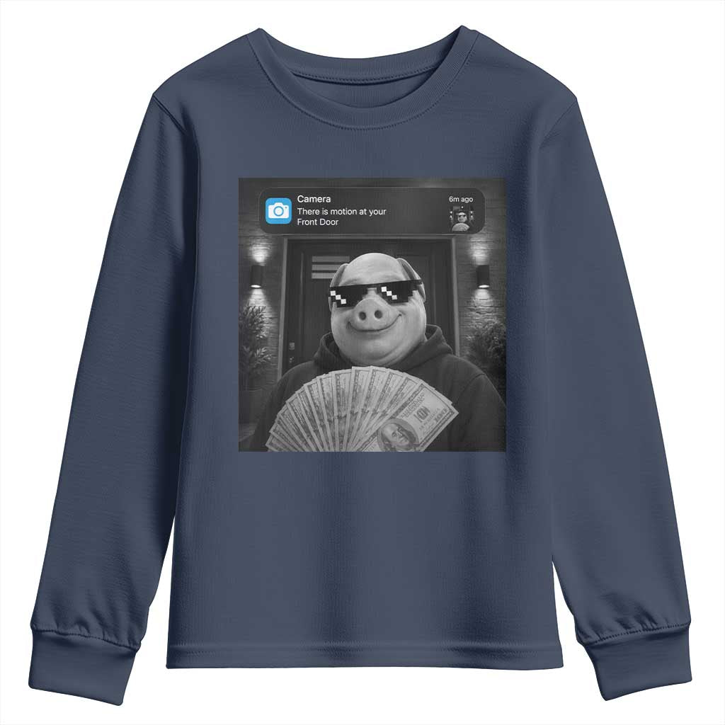 John Pork Meme Youth Sweatshirt There Is Motion At Your Front Door Funny Brainrot
