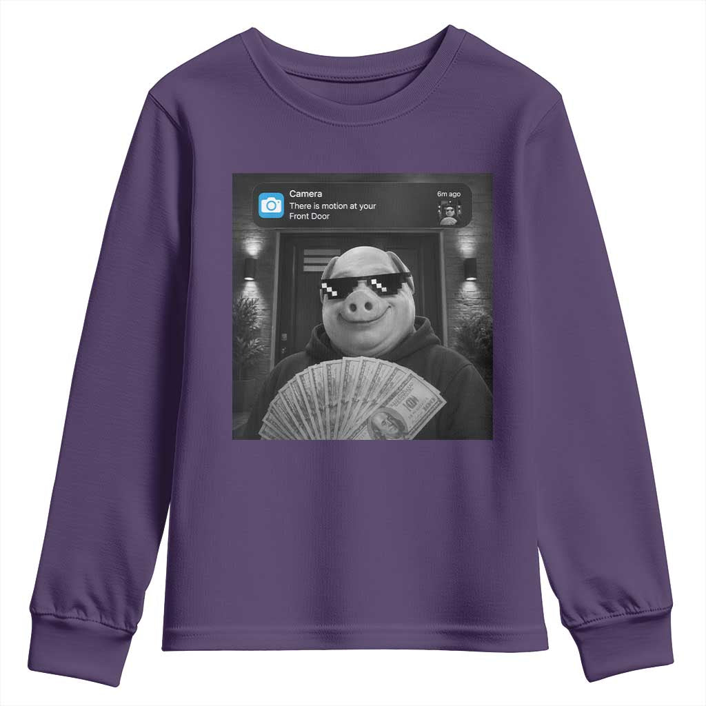 John Pork Meme Youth Sweatshirt There Is Motion At Your Front Door Funny Brainrot