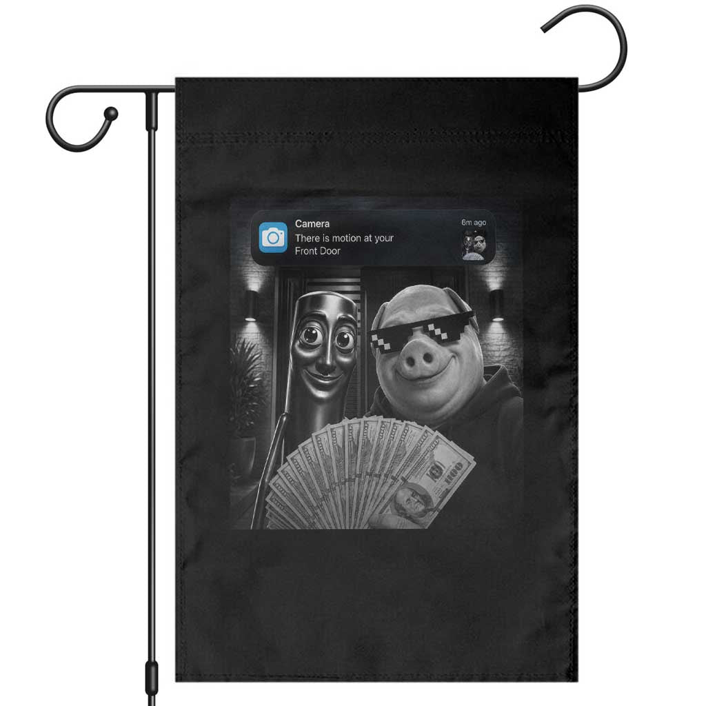 Tung Tung Tung Sahur John Pork Meme Brainrot Garden Flag There Is Motion At Your Front Door