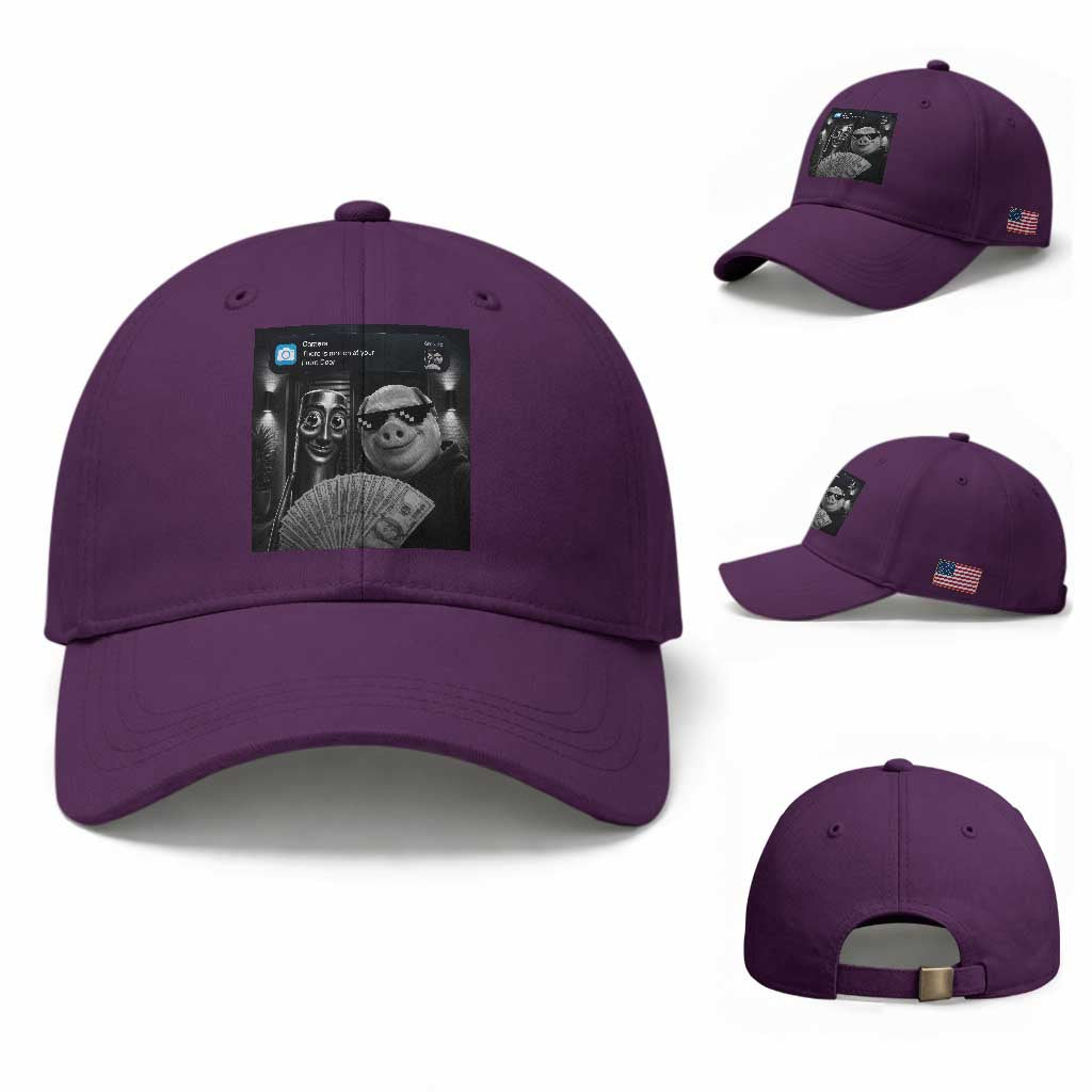 Tung Tung Tung Sahur John Pork Meme Brainrot Baseball Cap There Is Motion At Your Front Door