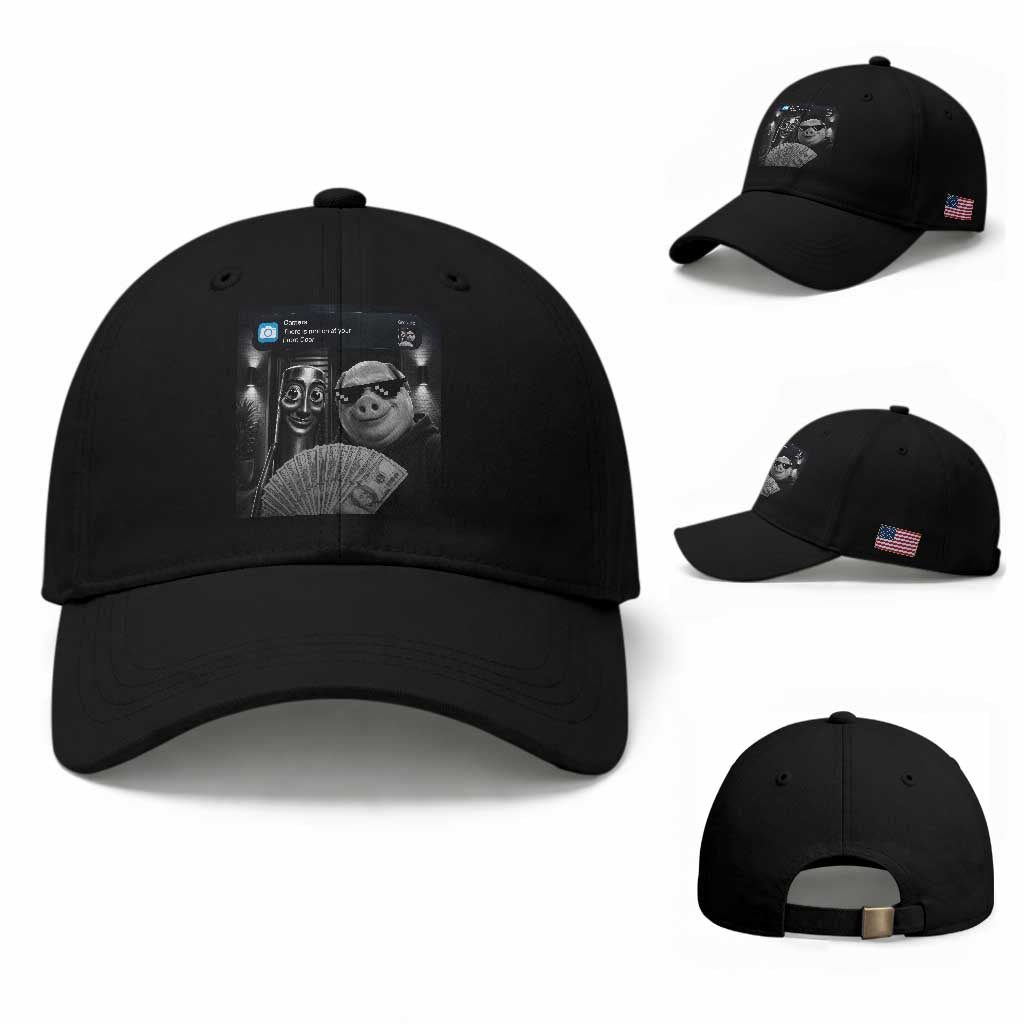Tung Tung Tung Sahur John Pork Meme Brainrot Baseball Cap There Is Motion At Your Front Door