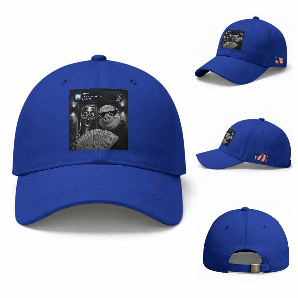 Tung Tung Tung Sahur John Pork Meme Brainrot Baseball Cap There Is Motion At Your Front Door