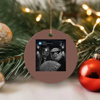 Tung Tung Tung Sahur John Pork Meme Brainrot Ceramic Ornament There Is Motion At Your Front Door