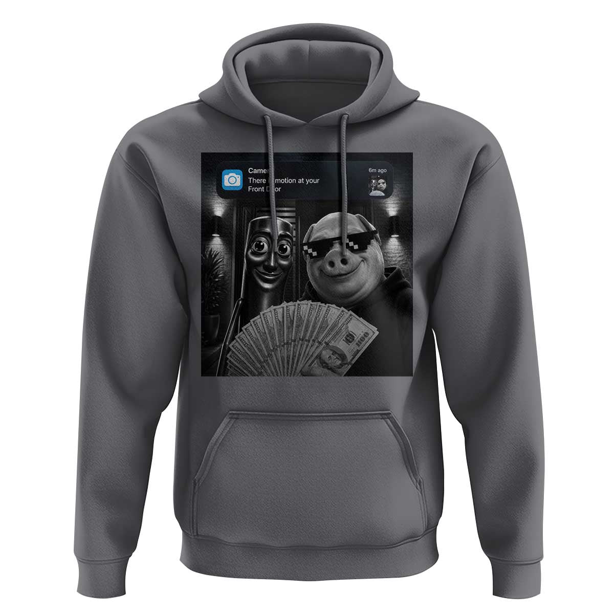 Tung Tung Tung Sahur John Pork Meme Brainrot Hoodie There Is Motion At Your Front Door