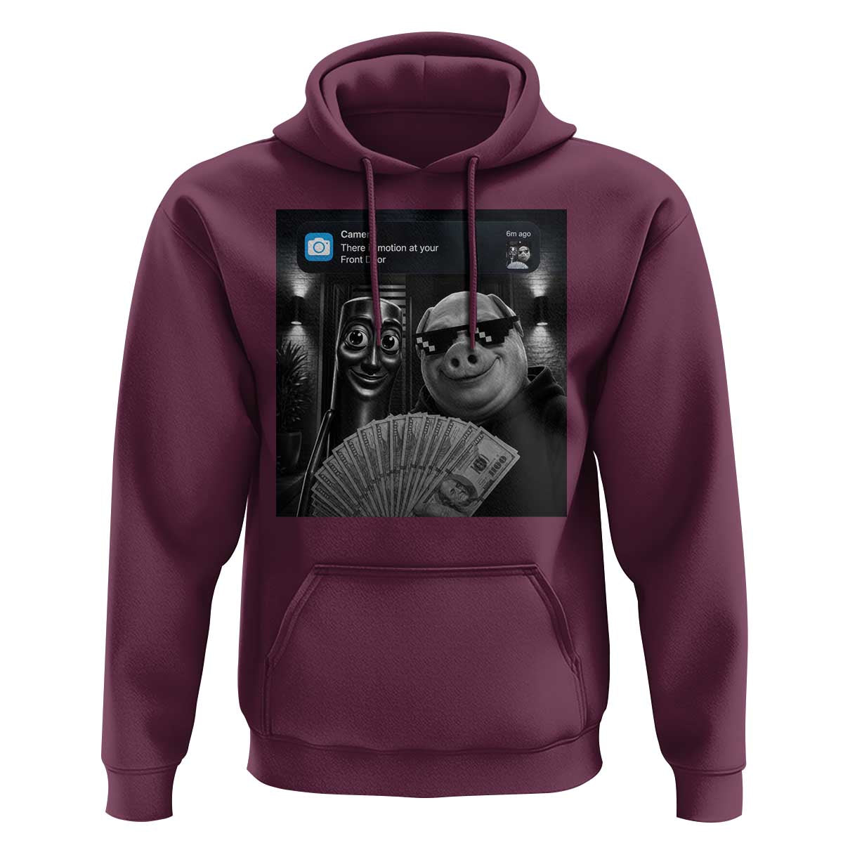 Tung Tung Tung Sahur John Pork Meme Brainrot Hoodie There Is Motion At Your Front Door