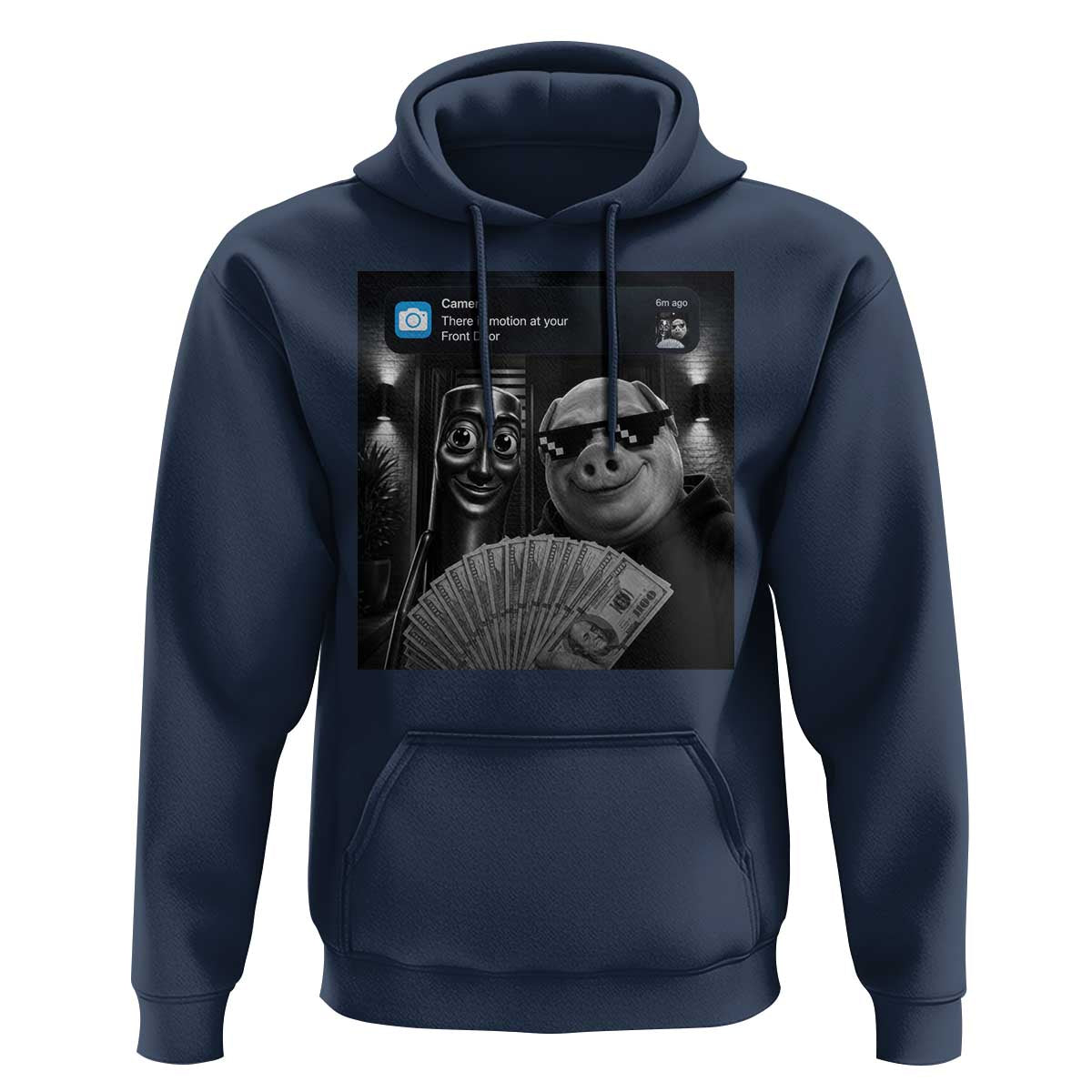 Tung Tung Tung Sahur John Pork Meme Brainrot Hoodie There Is Motion At Your Front Door