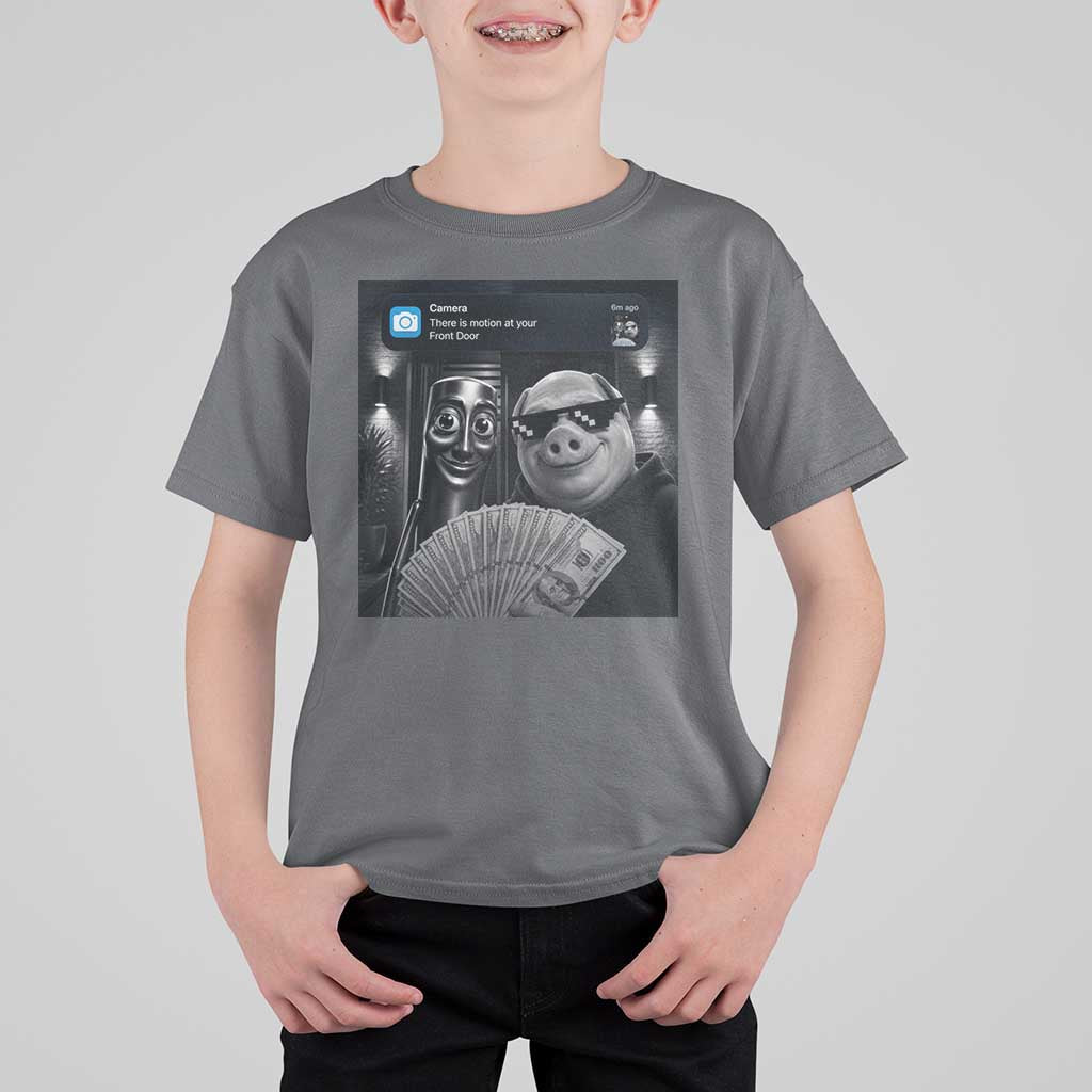Tung Tung Tung Sahur John Pork Meme Brainrot T Shirt For Kid There Is Motion At Your Front Door