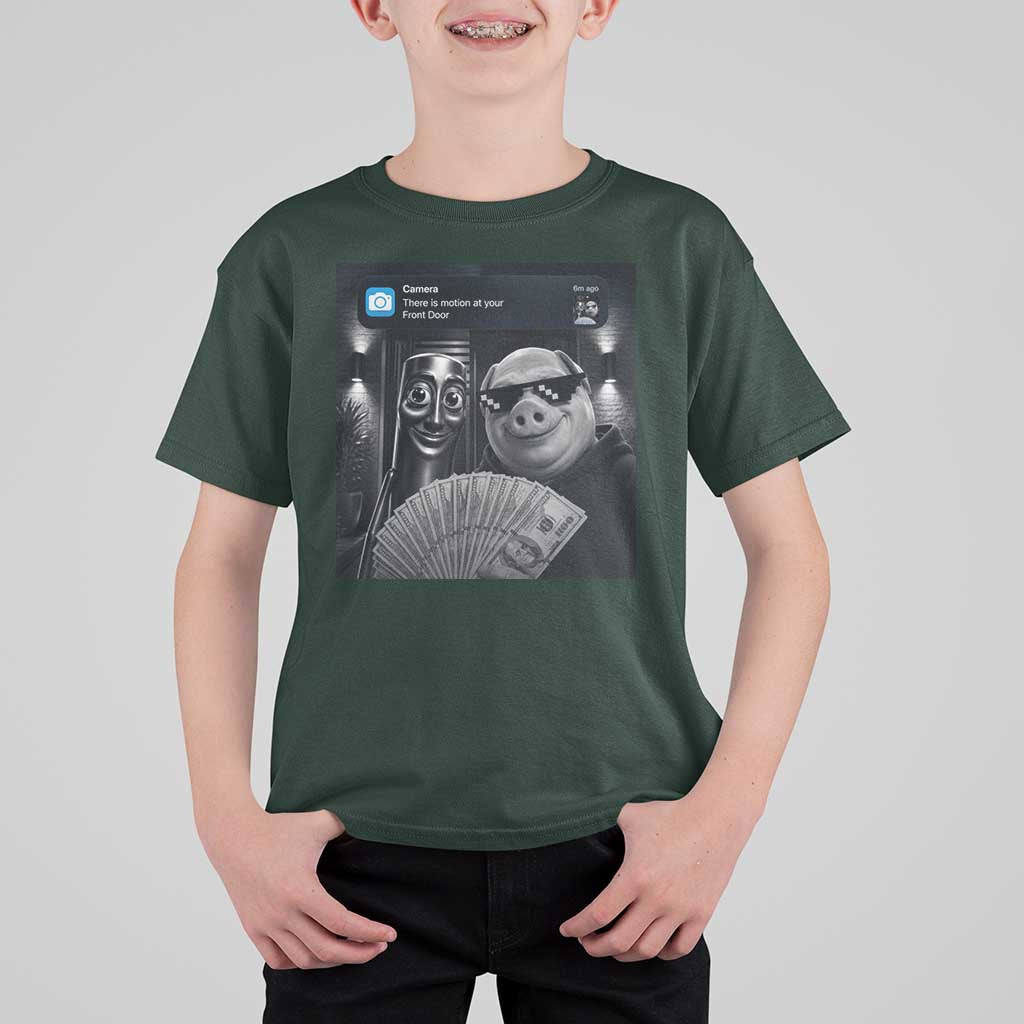 Tung Tung Tung Sahur John Pork Meme Brainrot T Shirt For Kid There Is Motion At Your Front Door