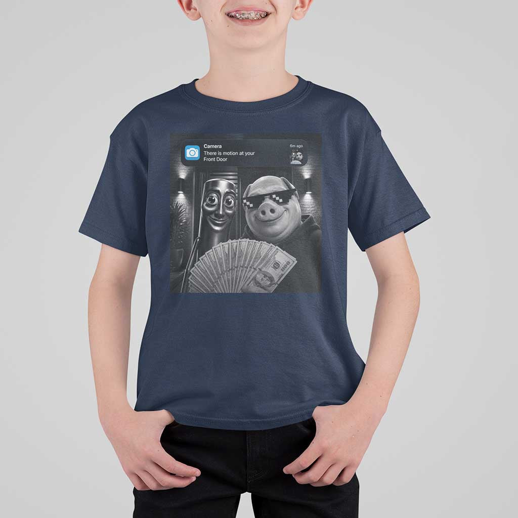 Tung Tung Tung Sahur John Pork Meme Brainrot T Shirt For Kid There Is Motion At Your Front Door