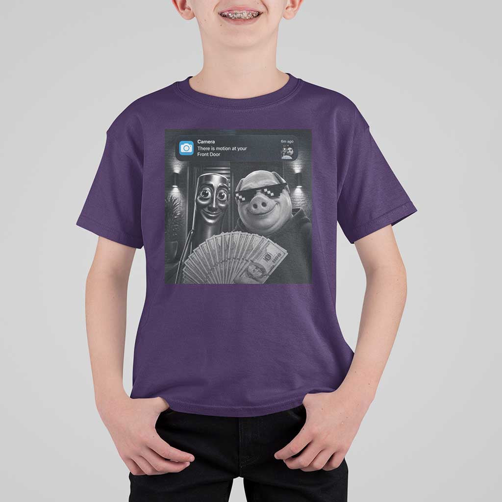 Tung Tung Tung Sahur John Pork Meme Brainrot T Shirt For Kid There Is Motion At Your Front Door