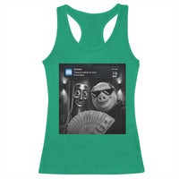 Tung Tung Tung Sahur John Pork Meme Brainrot Racerback Tank Top There Is Motion At Your Front Door