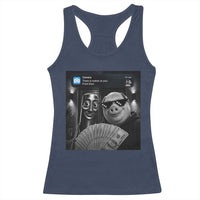 Tung Tung Tung Sahur John Pork Meme Brainrot Racerback Tank Top There Is Motion At Your Front Door