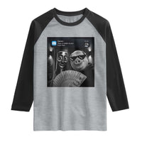 Tung Tung Tung Sahur John Pork Meme Brainrot Raglan Shirt There Is Motion At Your Front Door