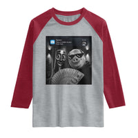 Tung Tung Tung Sahur John Pork Meme Brainrot Raglan Shirt There Is Motion At Your Front Door