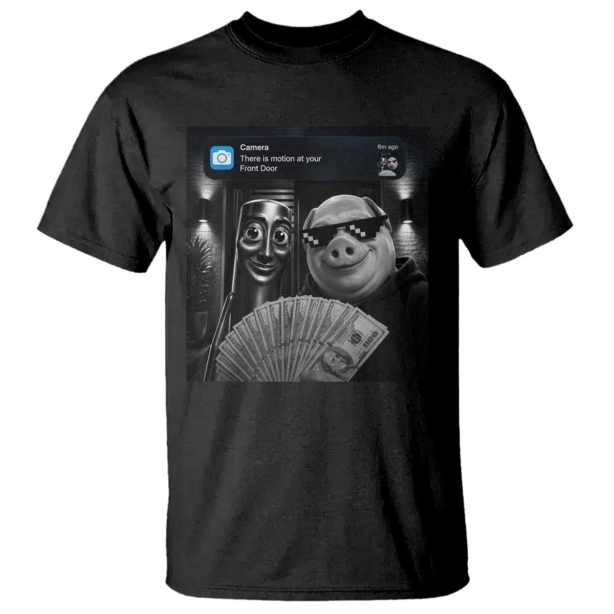 Tung Tung Tung Sahur John Pork Meme Brainrot T Shirt There Is Motion At Your Front Door