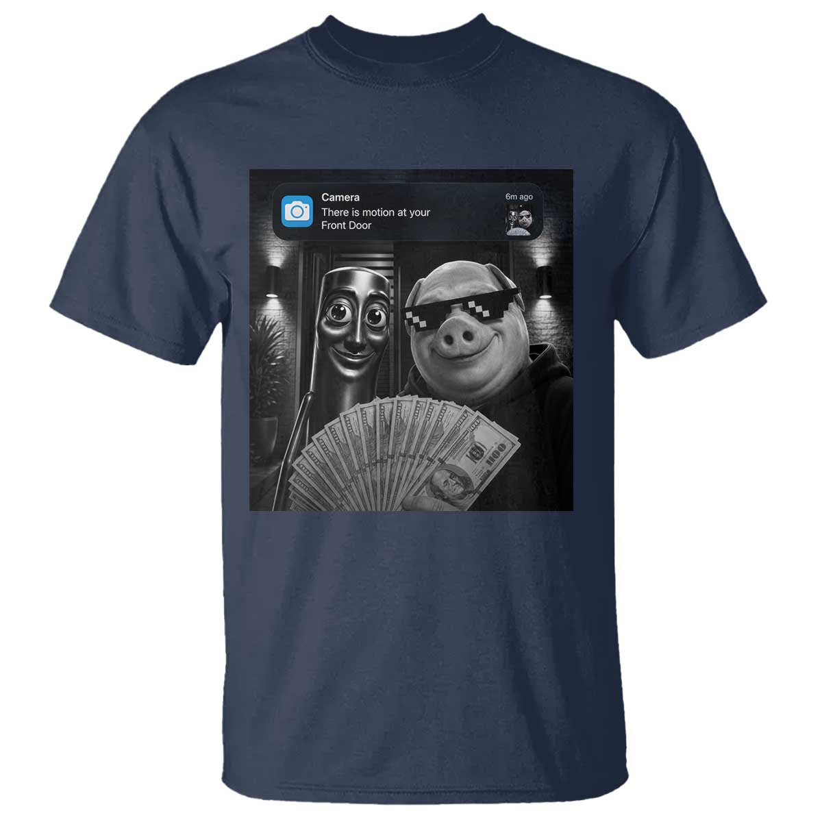 Tung Tung Tung Sahur John Pork Meme Brainrot T Shirt There Is Motion At Your Front Door