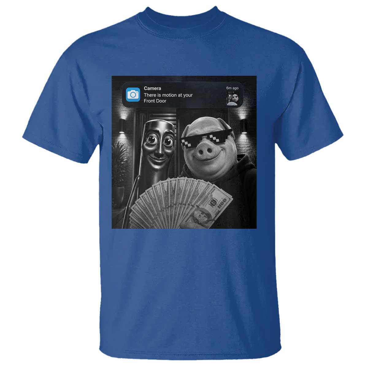 Tung Tung Tung Sahur John Pork Meme Brainrot T Shirt There Is Motion At Your Front Door