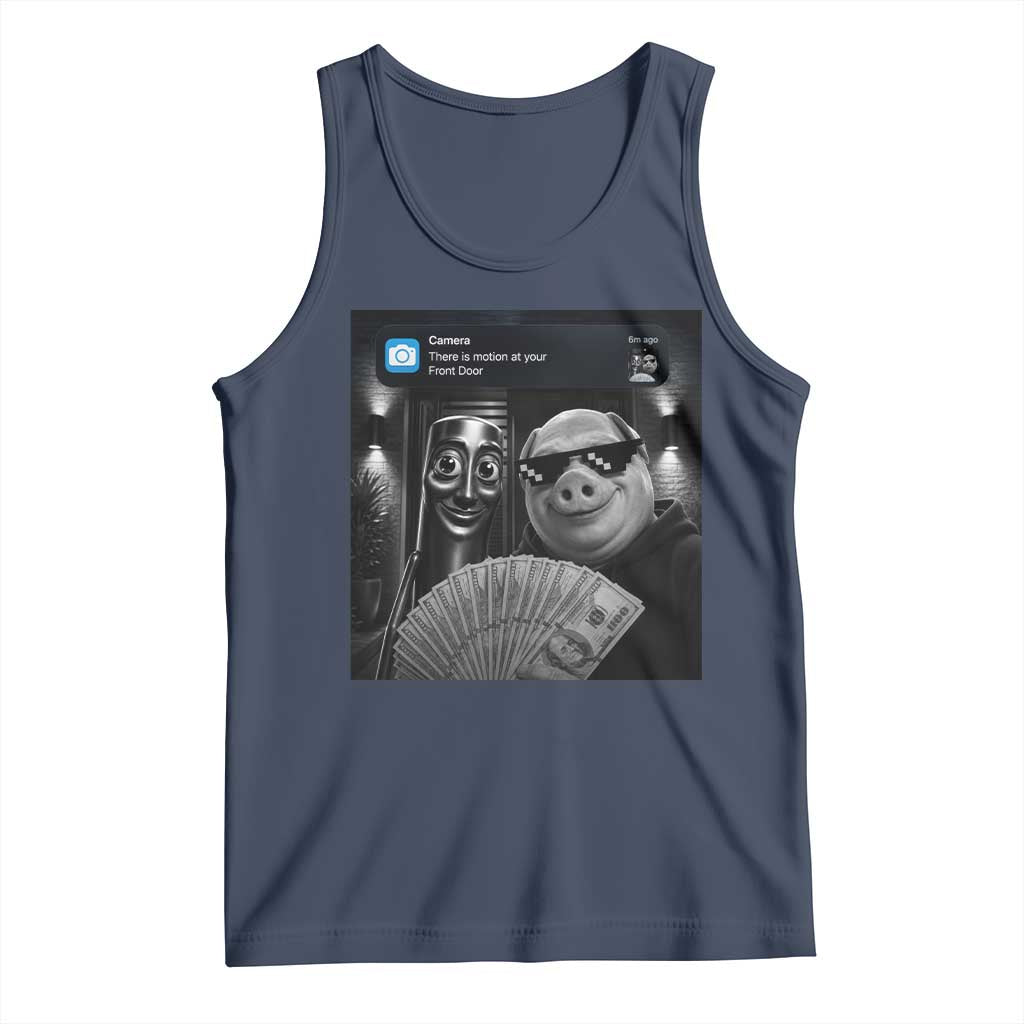 Tung Tung Tung Sahur John Pork Meme Brainrot Tank Top There Is Motion At Your Front Door