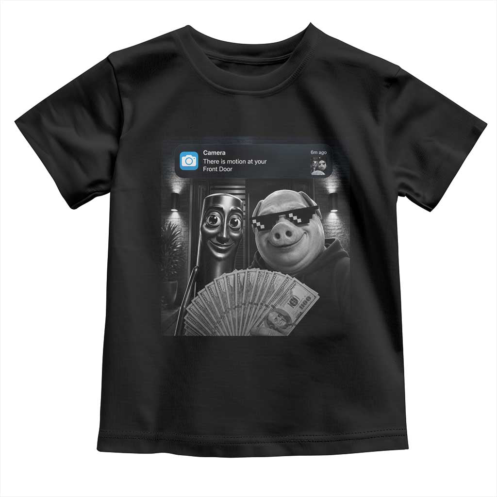 Tung Tung Tung Sahur John Pork Meme Brainrot Toddler T Shirt There Is Motion At Your Front Door