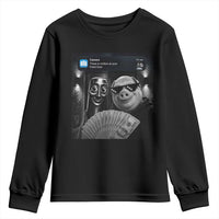 Tung Tung Tung Sahur John Pork Meme Brainrot Youth Sweatshirt There Is Motion At Your Front Door