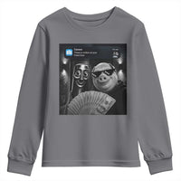 Tung Tung Tung Sahur John Pork Meme Brainrot Youth Sweatshirt There Is Motion At Your Front Door