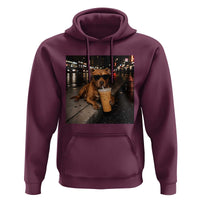 Funny Pitbull Drinking Iced Coffee Hoodie Vintage Pittie Dog Lovers Meme