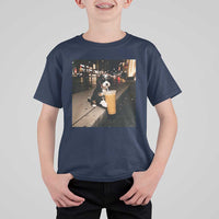 Bernedoodle Dog Drinking Iced Coffee T Shirt For Kid Funny Coffee Lover Gift for Dog Moms Dads