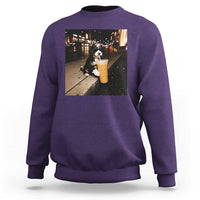 Bernedoodle Dog Drinking Iced Coffee Sweatshirt Funny Coffee Lover Gift for Dog Moms Dads