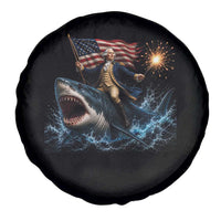 George Washington Riding Shark Spare Tire Cover Funny 4th Of July Independence Day 1776 Meme American Flag