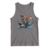George Washington Riding Shark Tank Top Funny 4th Of July Independence Day 1776 Meme American Flag