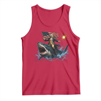 George Washington Riding Shark Tank Top Funny 4th Of July Independence Day 1776 Meme American Flag