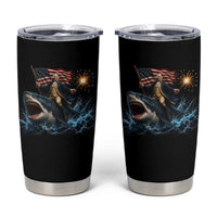 George Washington Riding Shark Tumbler Cup Funny 4th Of July Independence Day 1776 Meme American Flag