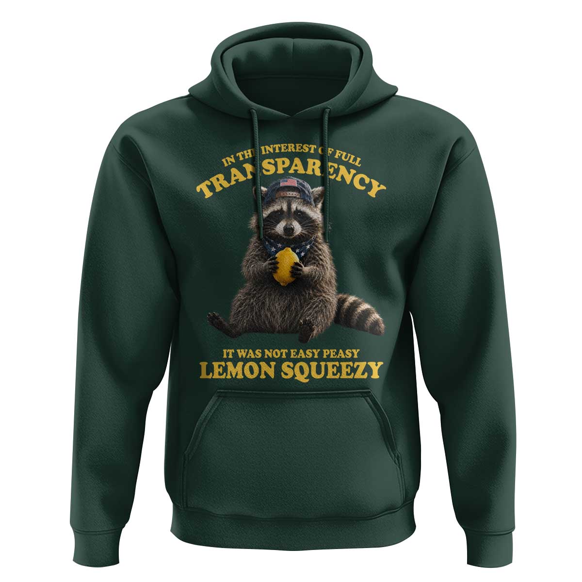 Funny Raccoon Meme Hoodie In The Interest Of Full Transparency It Was Not Easy Peasy Lemon Squeezy
