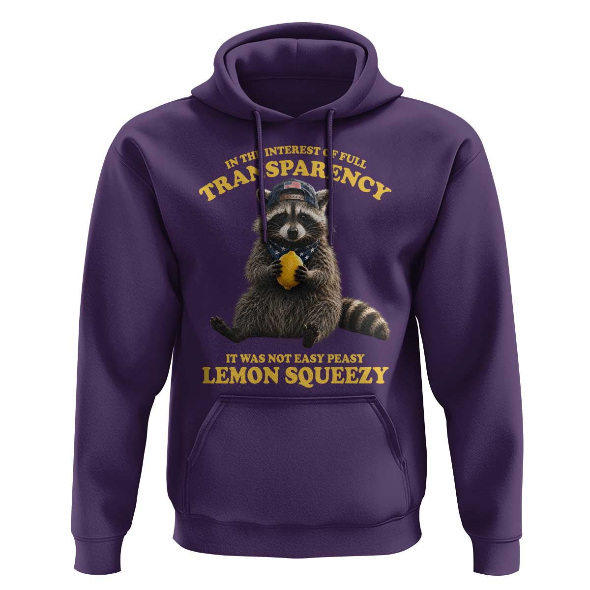 Funny Raccoon Meme Hoodie In The Interest Of Full Transparency It Was Not Easy Peasy Lemon Squeezy