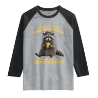 Funny Raccoon Meme Raglan Shirt In The Interest Of Full Transparency It Was Not Easy Peasy Lemon Squeezy