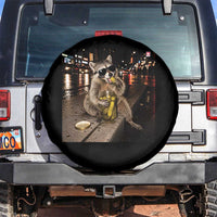 Funny Raccoon Eating Pickles Meme Spare Tire Cover