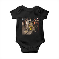 Funny Raccoon Eating Pickles Meme Baby Onesie