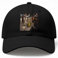 Funny Raccoon Eating Pickles Meme Baseball Cap