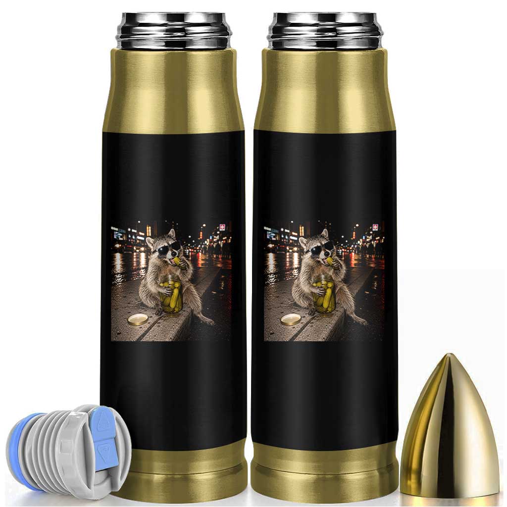 Funny Raccoon Eating Pickles Meme Bullet Tumbler