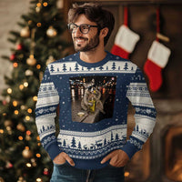 Funny Raccoon Eating Pickles Meme Ugly Christmas Sweater