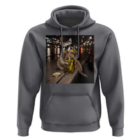 Funny Raccoon Eating Pickles Meme Hoodie