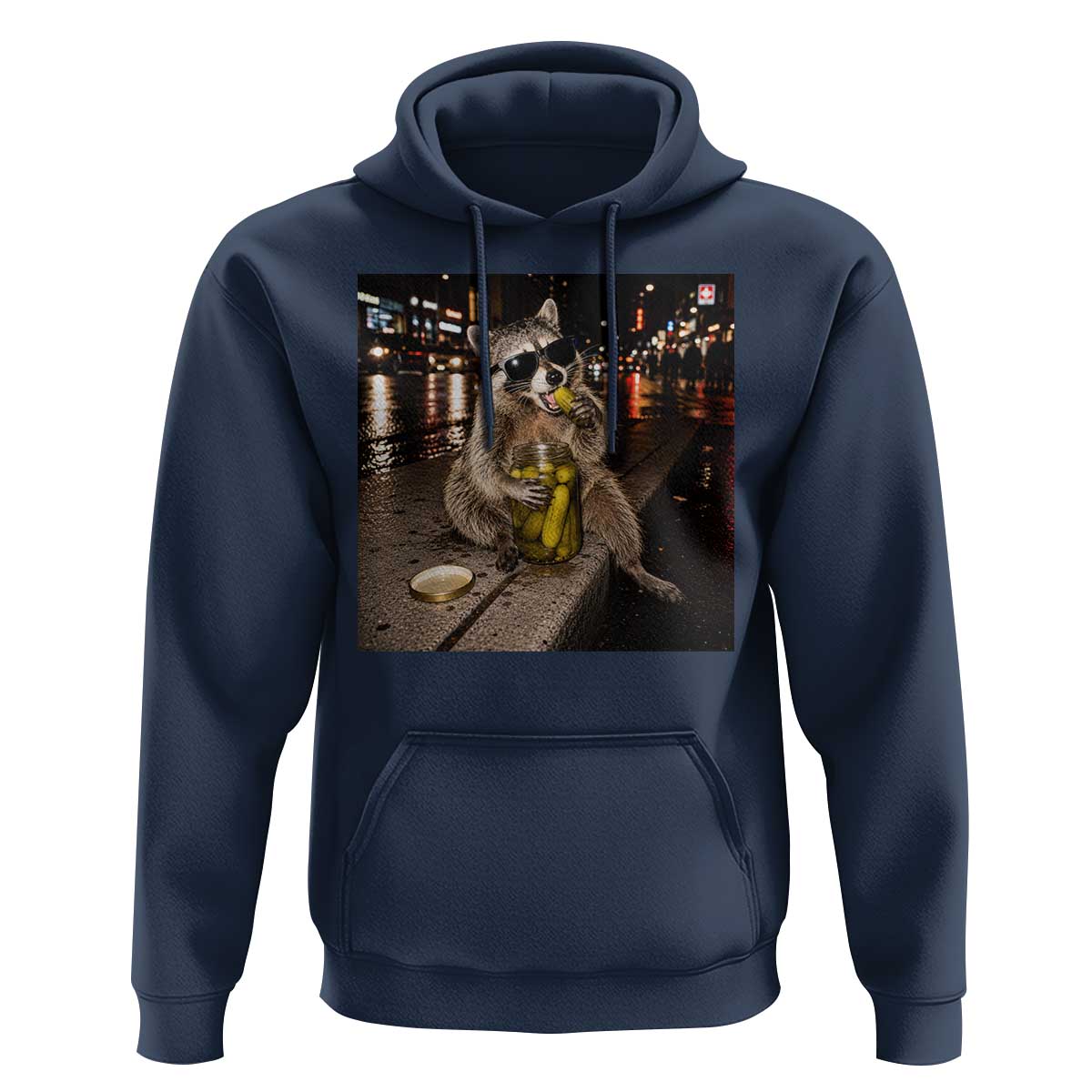 Funny Raccoon Eating Pickles Meme Hoodie