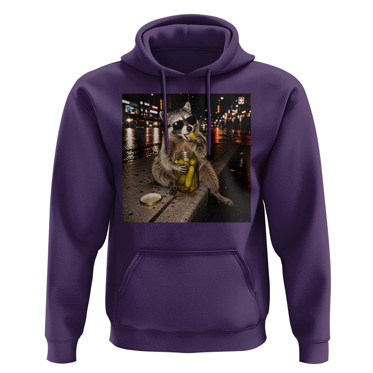 Funny Raccoon Eating Pickles Meme Hoodie