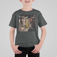 Funny Raccoon Eating Pickles Meme T Shirt For Kid