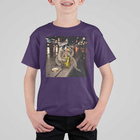 Funny Raccoon Eating Pickles Meme T Shirt For Kid