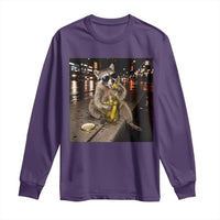 Funny Raccoon Eating Pickles Meme Long Sleeve Shirt