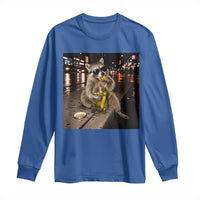 Funny Raccoon Eating Pickles Meme Long Sleeve Shirt